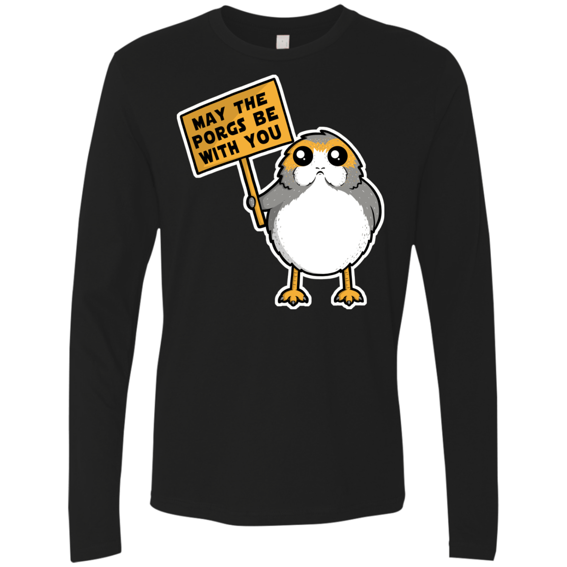 T-Shirts Black / Small May The Porgs Be With You Men's Premium Long Sleeve