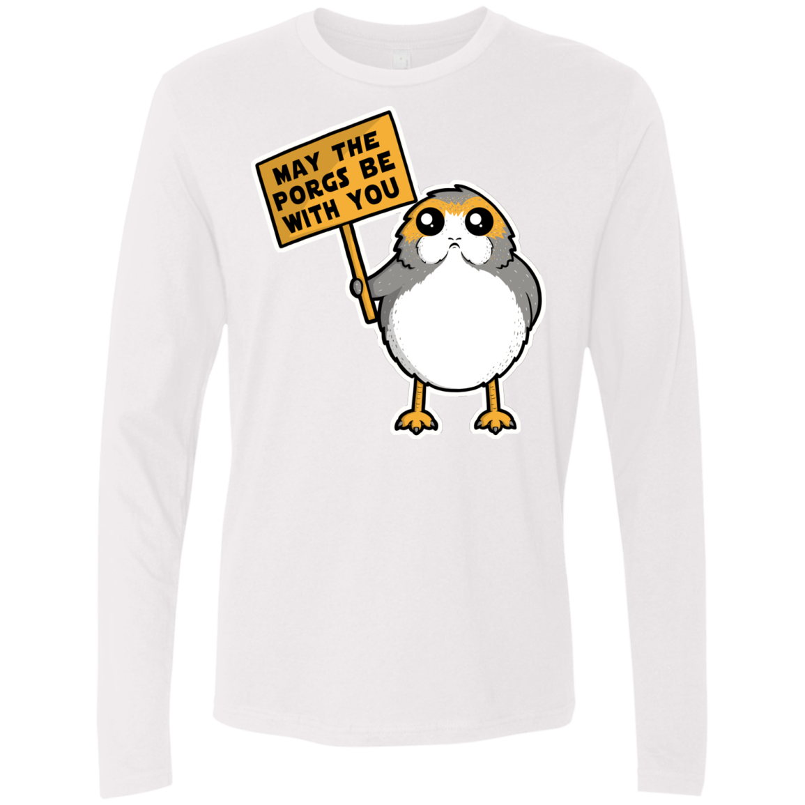 T-Shirts White / Small May The Porgs Be With You Men's Premium Long Sleeve