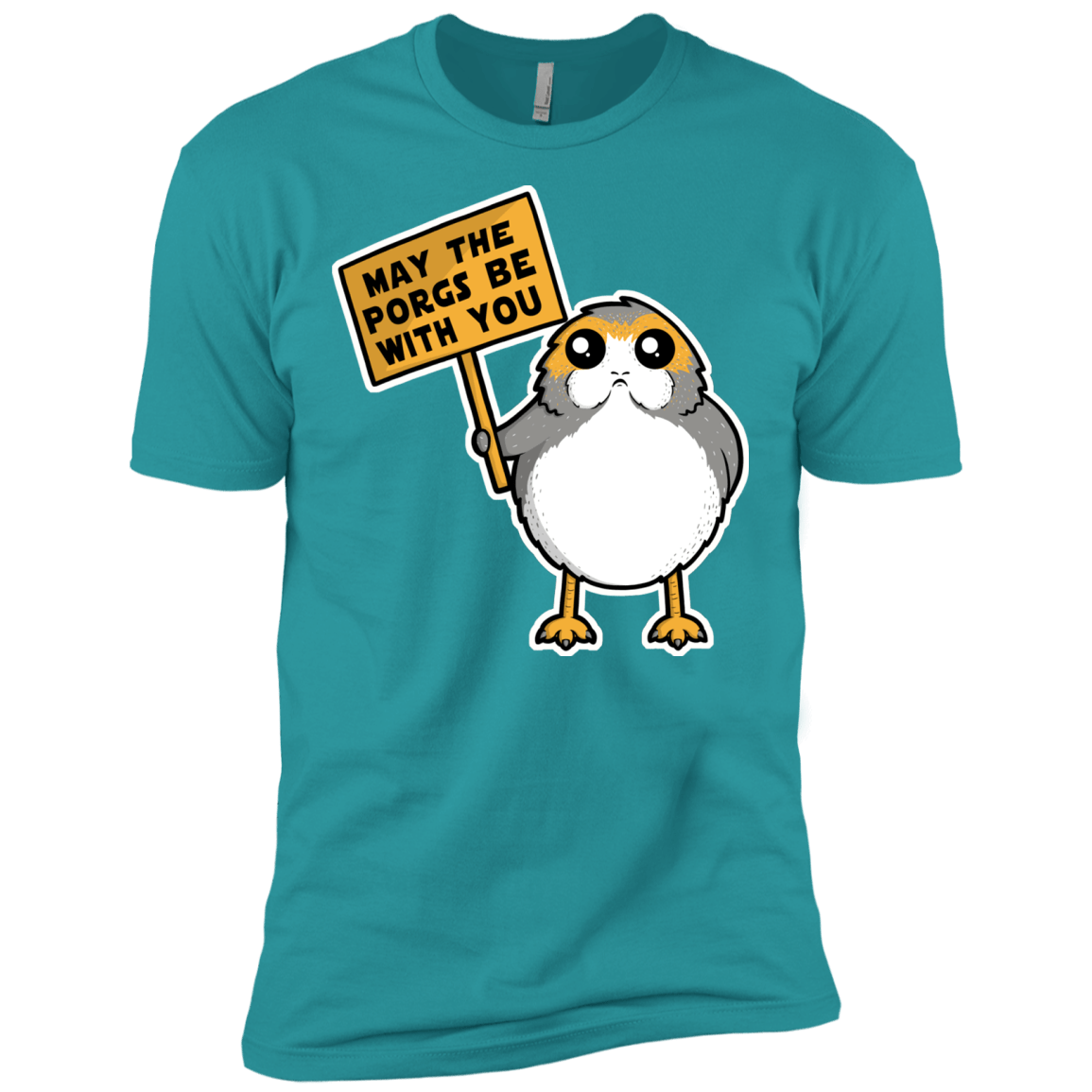 T-Shirts Tahiti Blue / X-Small May The Porgs Be With You Men's Premium T-Shirt
