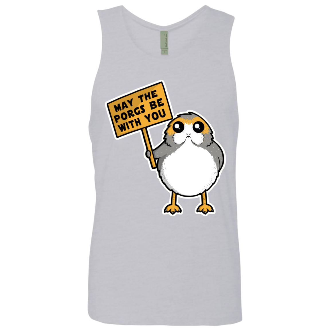 T-Shirts Heather Grey / Small May The Porgs Be With You Men's Premium Tank Top