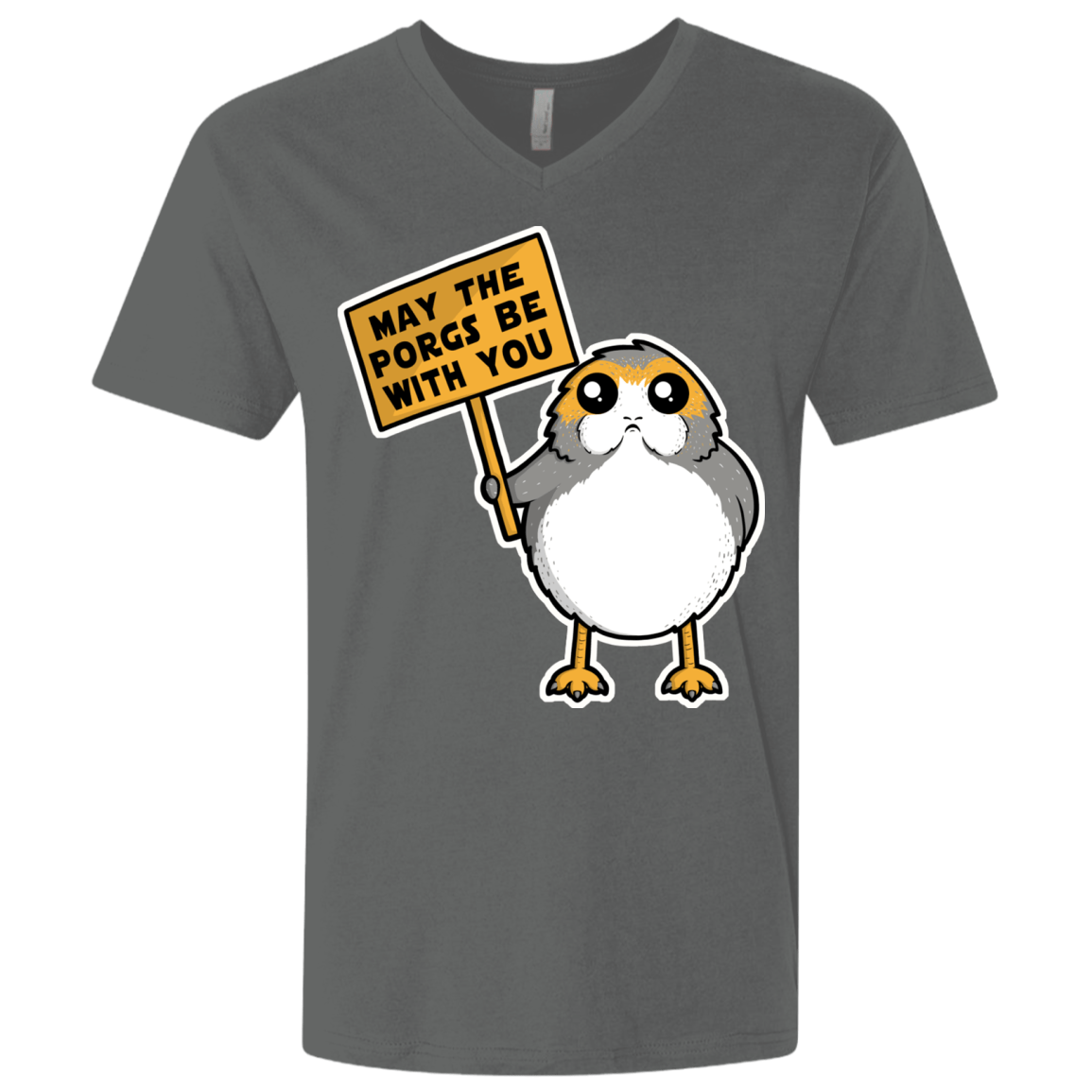 T-Shirts Heavy Metal / X-Small May The Porgs Be With You Men's Premium V-Neck