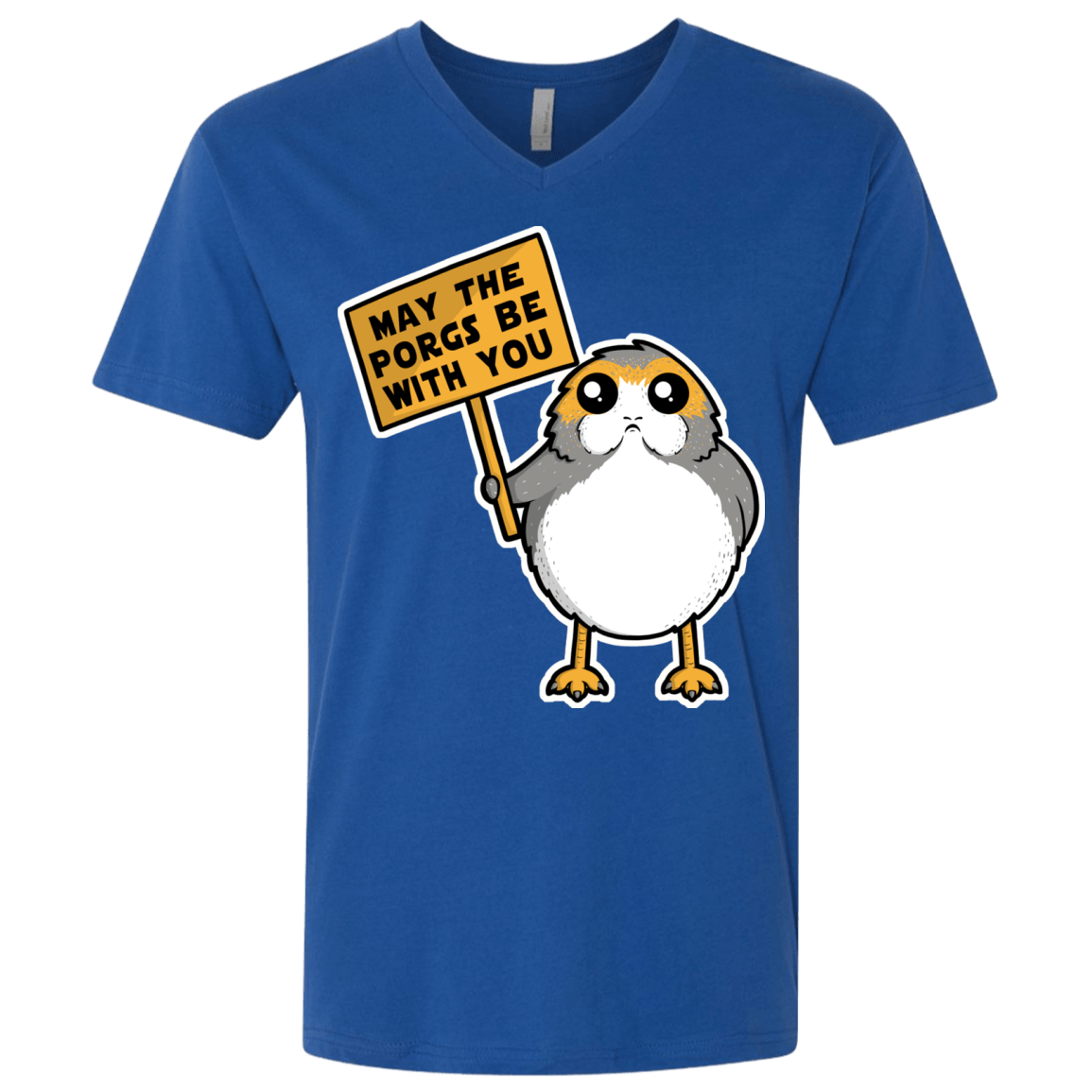 T-Shirts Royal / X-Small May The Porgs Be With You Men's Premium V-Neck