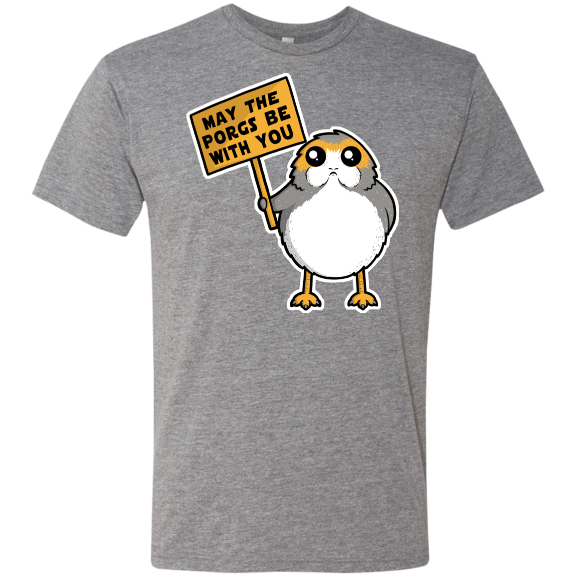 T-Shirts Premium Heather / Small May The Porgs Be With You Men's Triblend T-Shirt