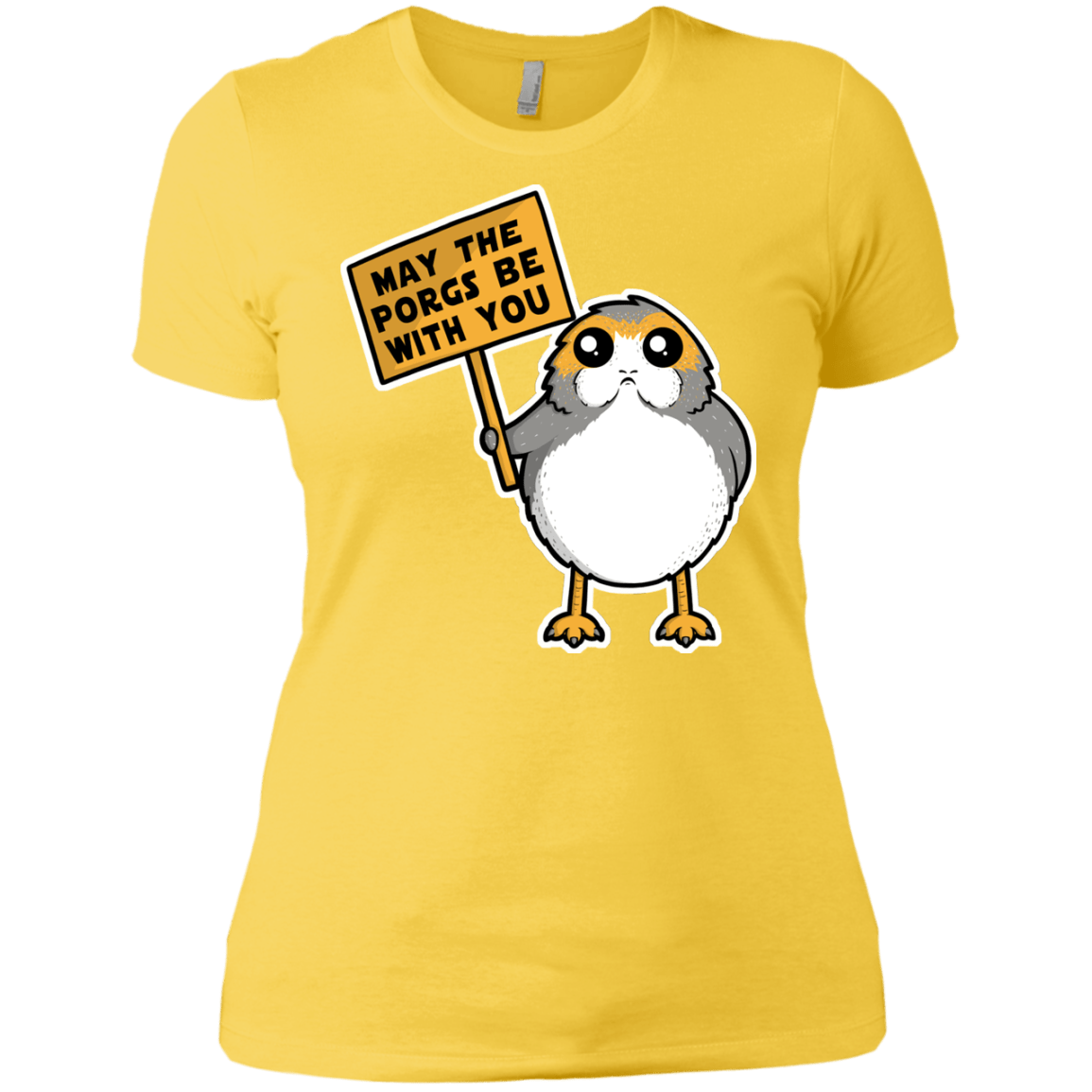 T-Shirts Vibrant Yellow / X-Small May The Porgs Be With You Women's Premium T-Shirt