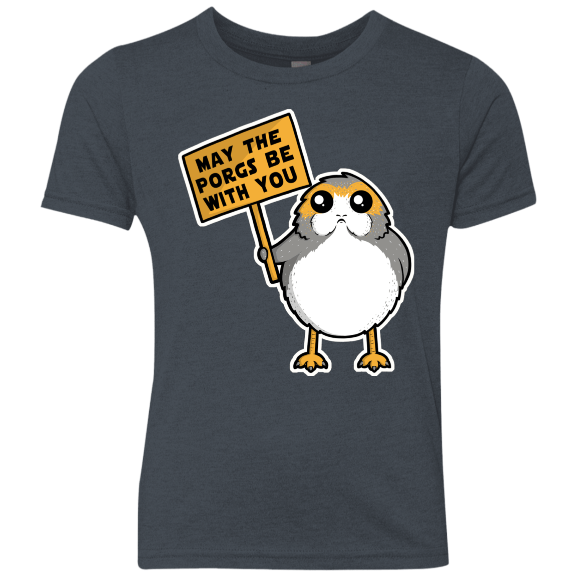 T-Shirts Vintage Navy / YXS May The Porgs Be With You Youth Triblend T-Shirt