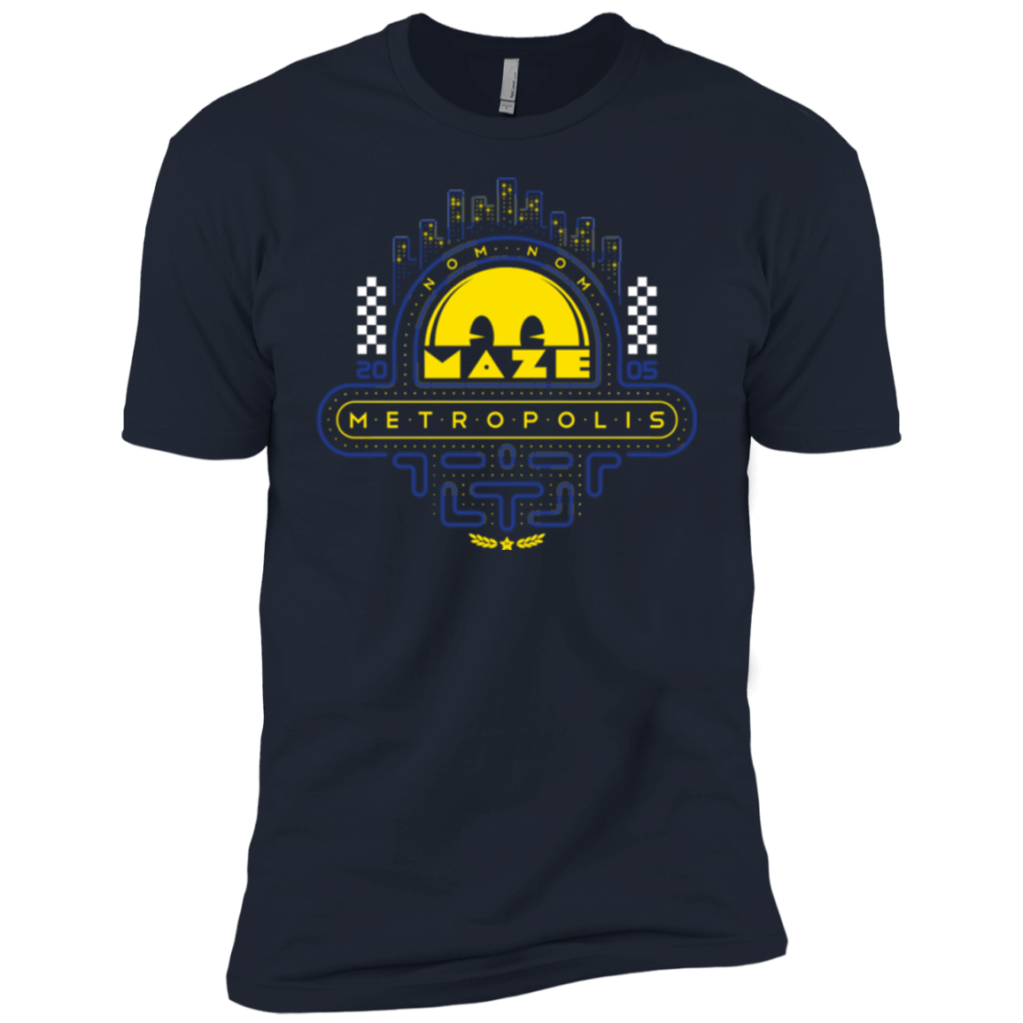 T-Shirts Midnight Navy / YXS Maze Metropolis Boys Premium T-Shirt