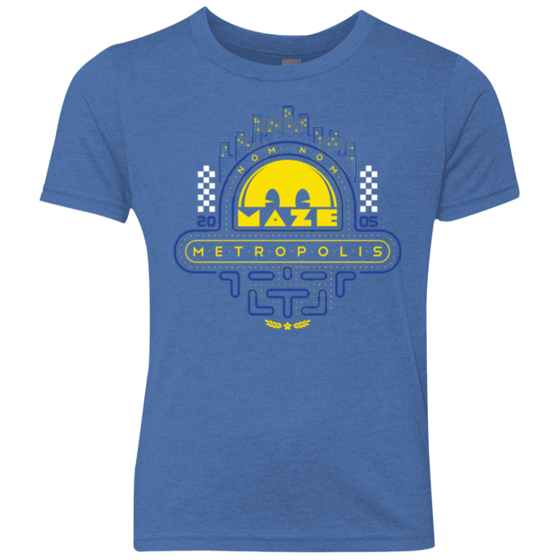 T-Shirts Vintage Royal / YXS Maze Metropolis Youth Triblend T-Shirt