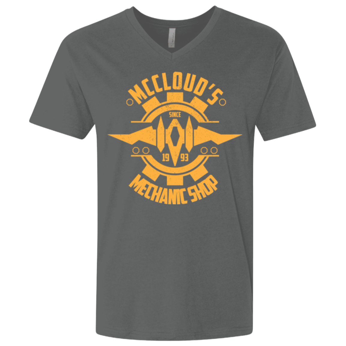T-Shirts Heavy Metal / X-Small McCloud Mechanic Shop Men's Premium V-Neck