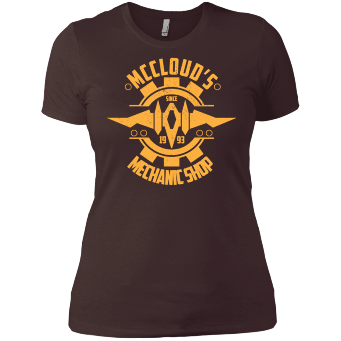 T-Shirts Dark Chocolate / X-Small McCloud Mechanic Shop Women's Premium T-Shirt