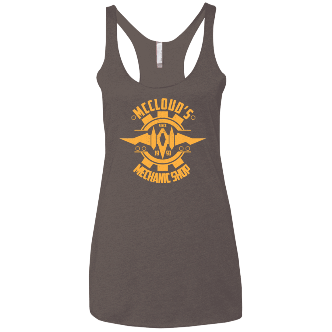 T-Shirts Macchiato / X-Small McCloud Mechanic Shop Women's Triblend Racerback Tank