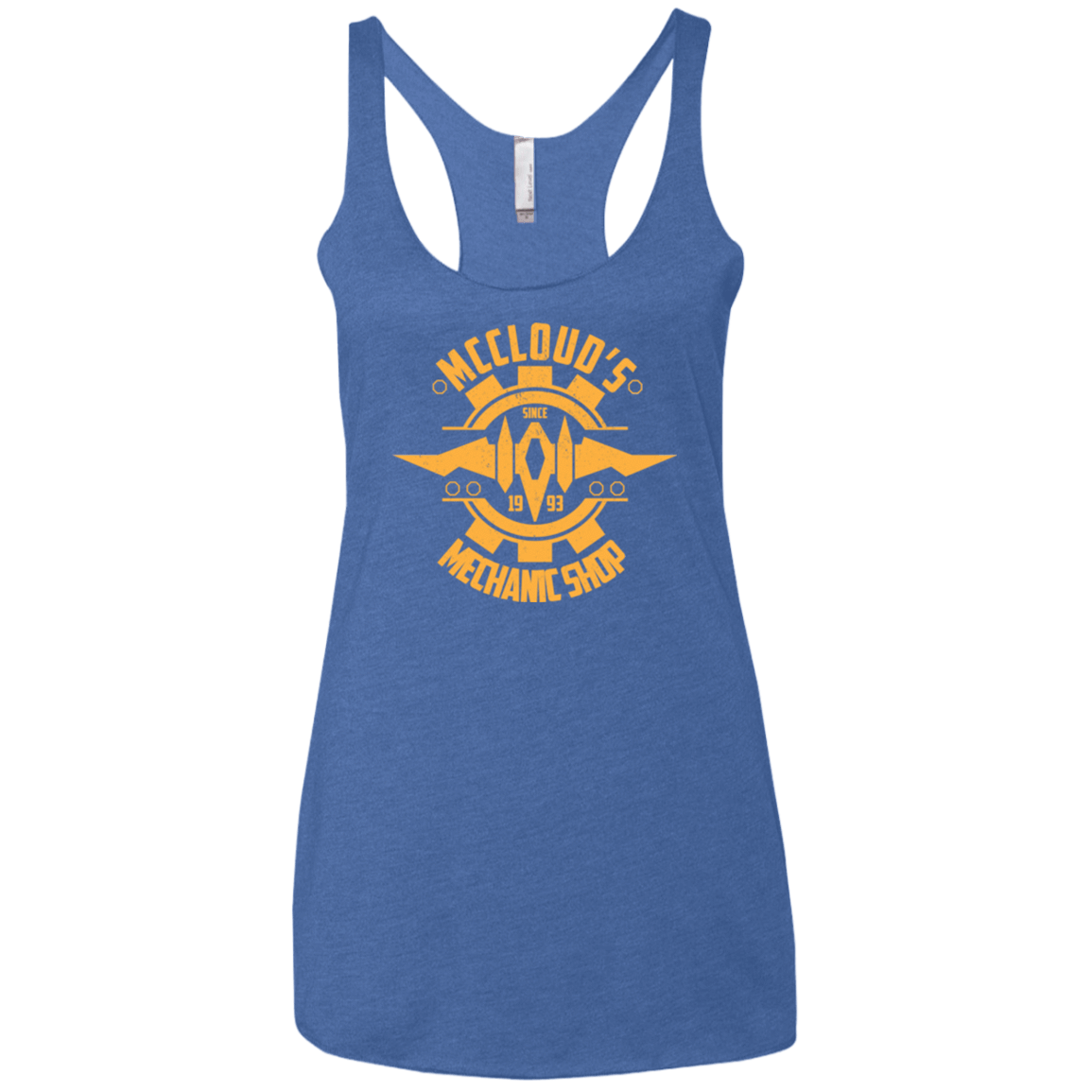 T-Shirts Vintage Royal / X-Small McCloud Mechanic Shop Women's Triblend Racerback Tank
