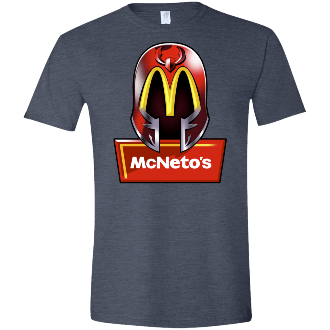 T-Shirts Heather Navy / S McNeto's Men's Semi-Fitted Softstyle