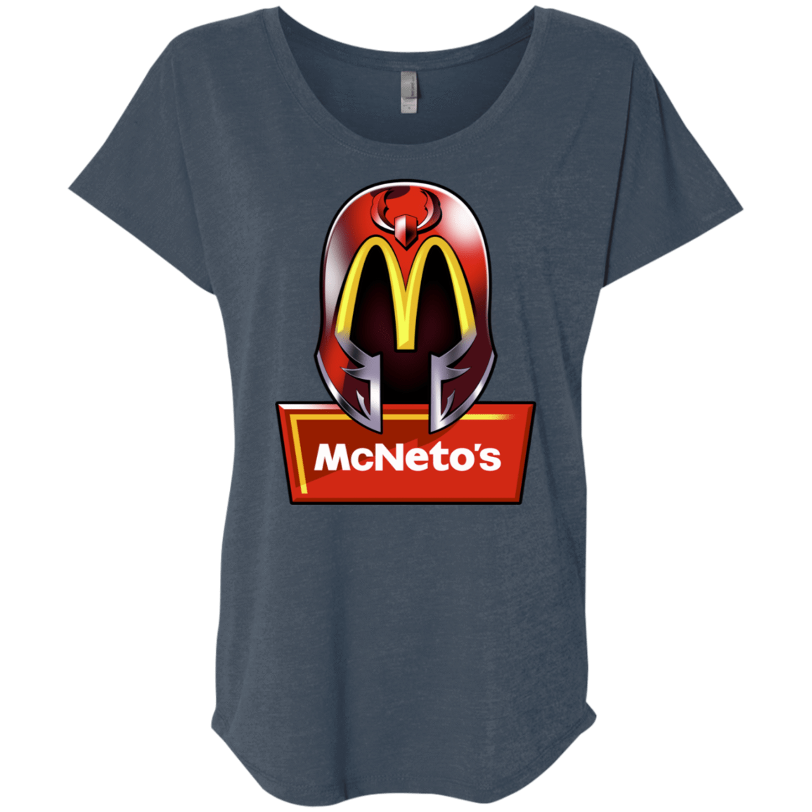 T-Shirts Indigo / X-Small McNeto's Triblend Dolman Sleeve