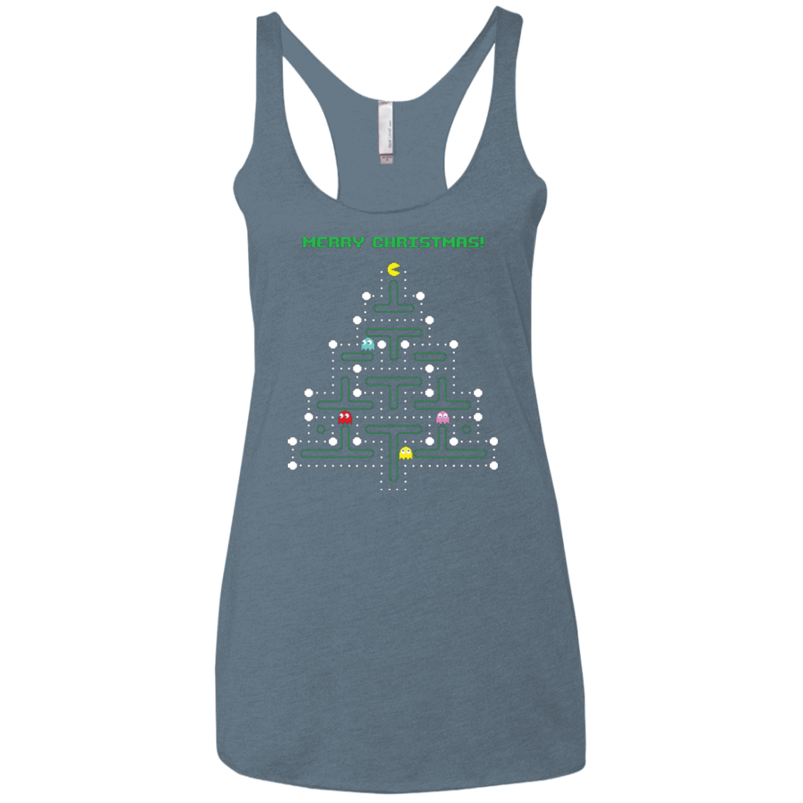T-Shirts Indigo / X-Small Mcpacman Women's Triblend Racerback Tank