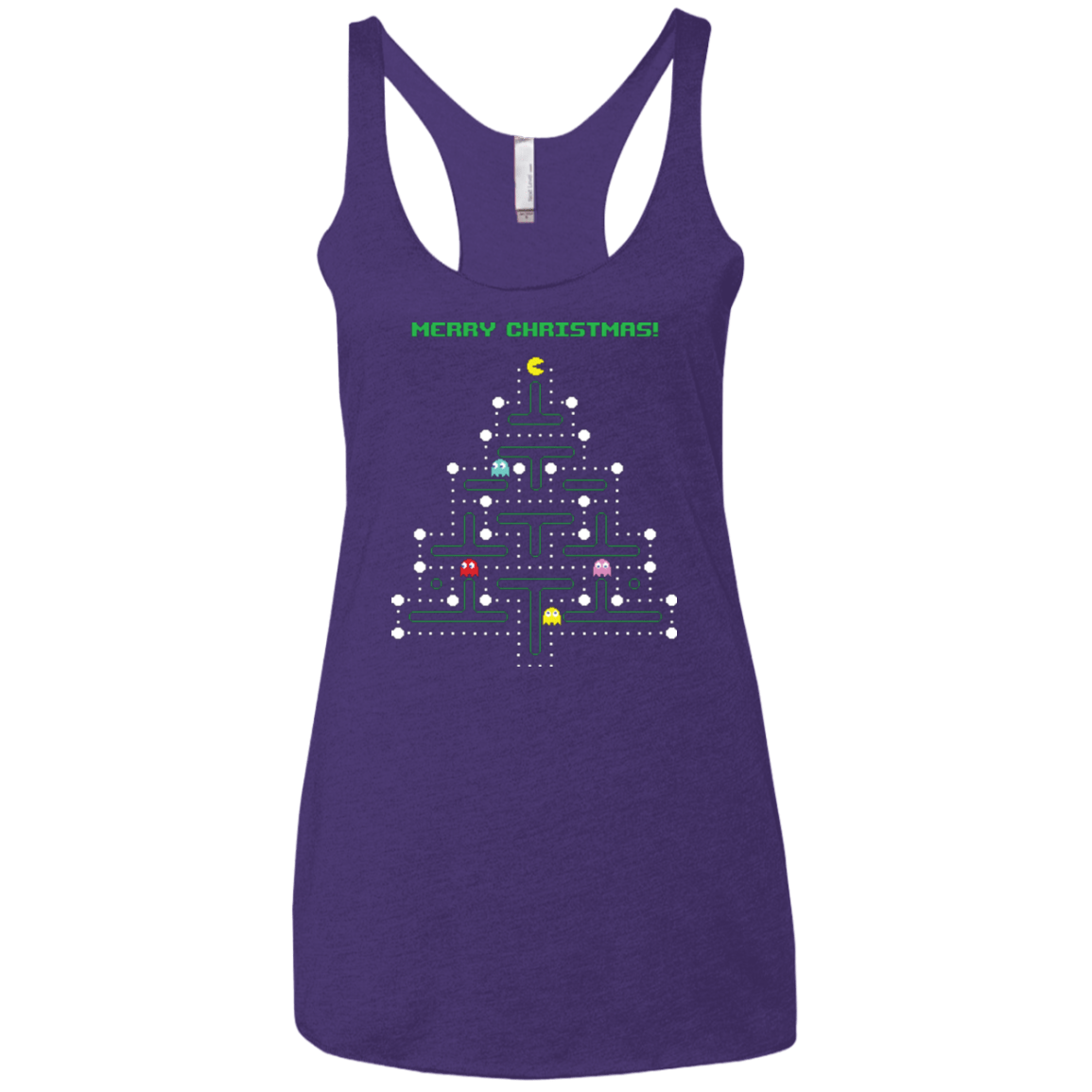 T-Shirts Purple / X-Small Mcpacman Women's Triblend Racerback Tank