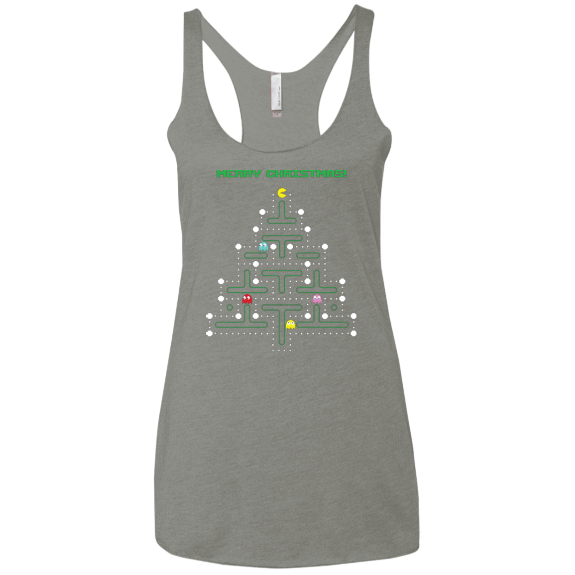 T-Shirts Venetian Grey / X-Small Mcpacman Women's Triblend Racerback Tank