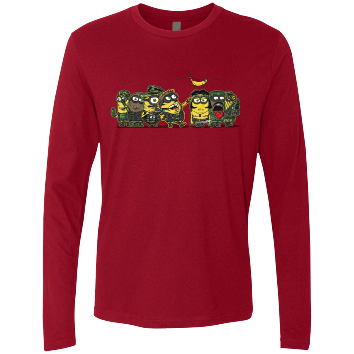 T-Shirts Cardinal / Small Meat Grinder Platoon Men's Premium Long Sleeve