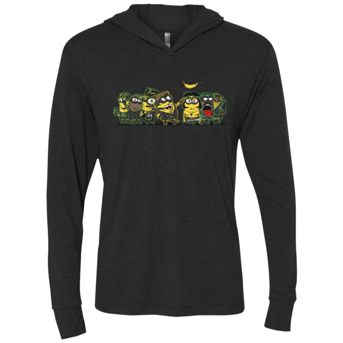 T-Shirts Vintage Black / X-Small Meat Grinder Platoon Triblend Long Sleeve Hoodie Tee