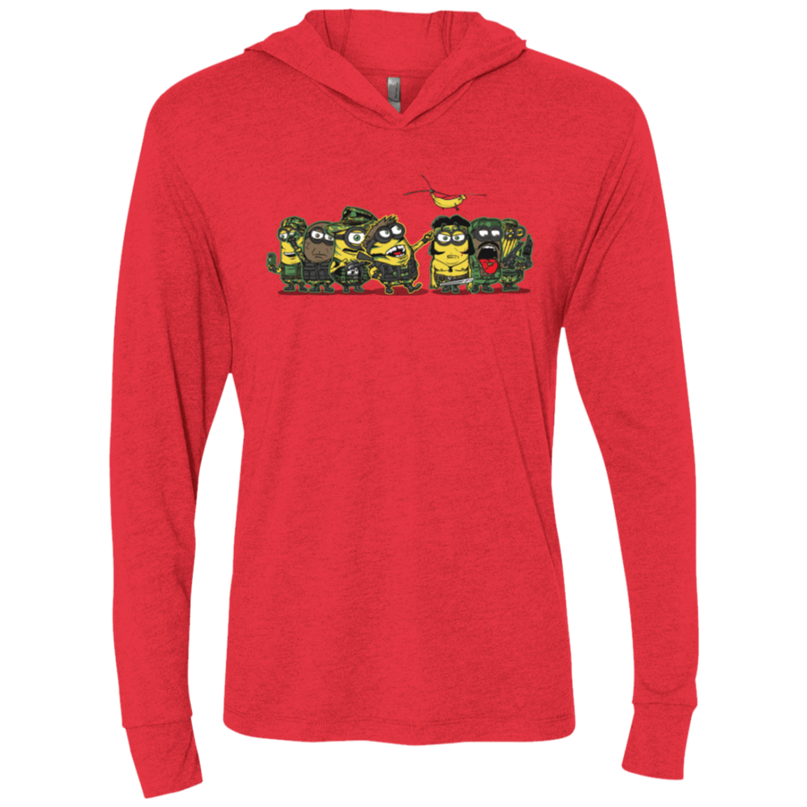 T-Shirts Vintage Red / X-Small Meat Grinder Platoon Triblend Long Sleeve Hoodie Tee