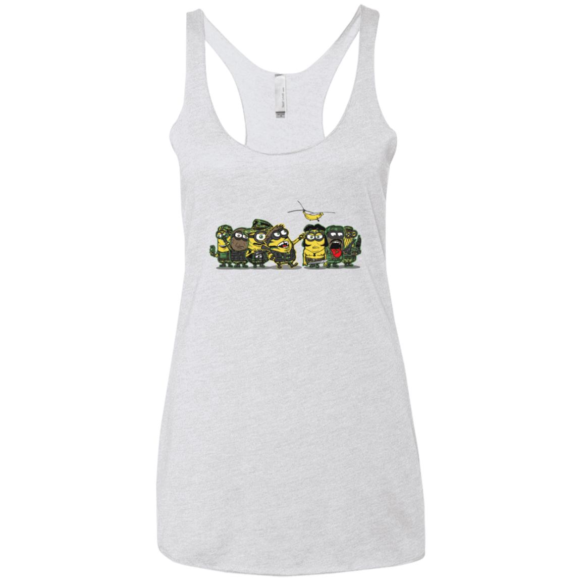 T-Shirts Heather White / X-Small Meat Grinder Platoon Women's Triblend Racerback Tank