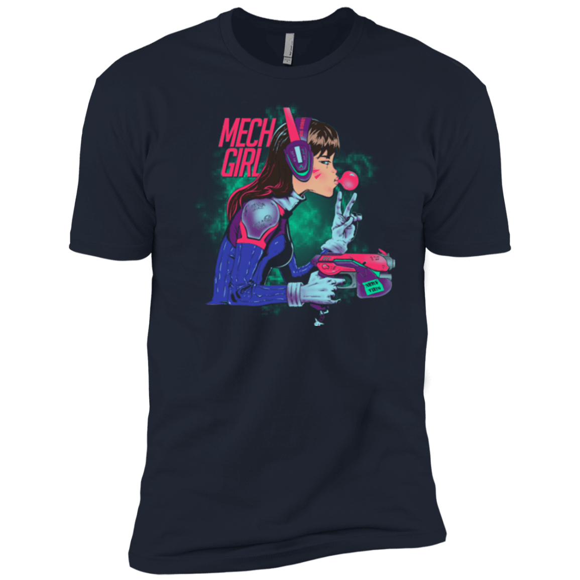 T-Shirts Midnight Navy / YXS Mech Girl Boys Premium T-Shirt
