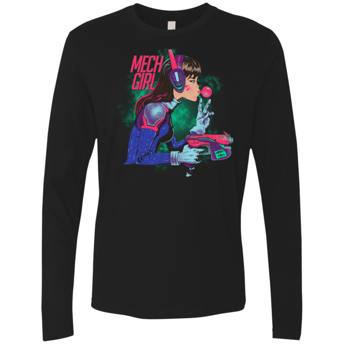 T-Shirts Black / Small Mech Girl Men's Premium Long Sleeve