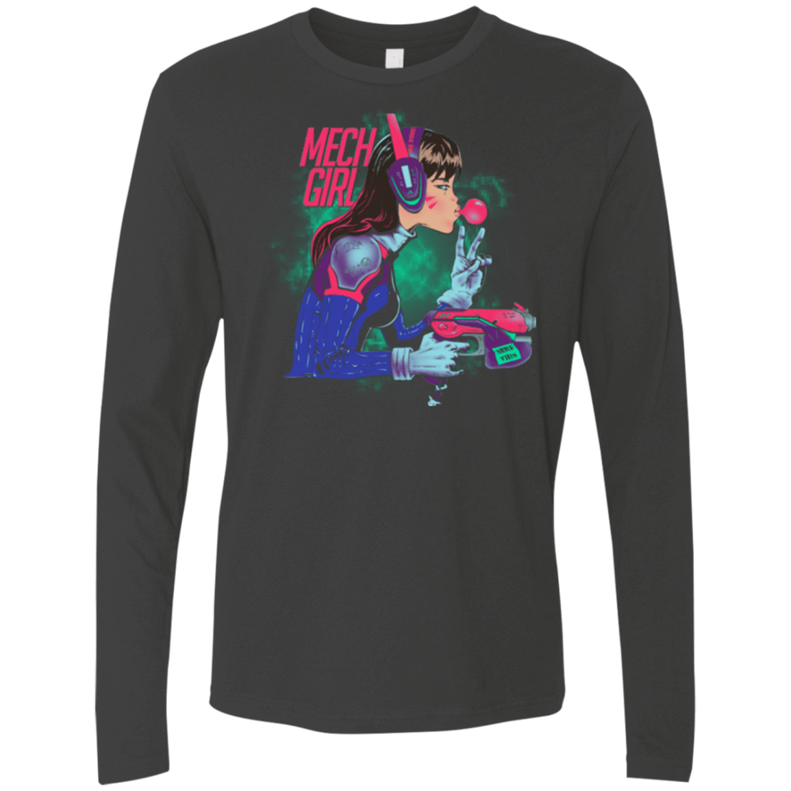 T-Shirts Heavy Metal / Small Mech Girl Men's Premium Long Sleeve