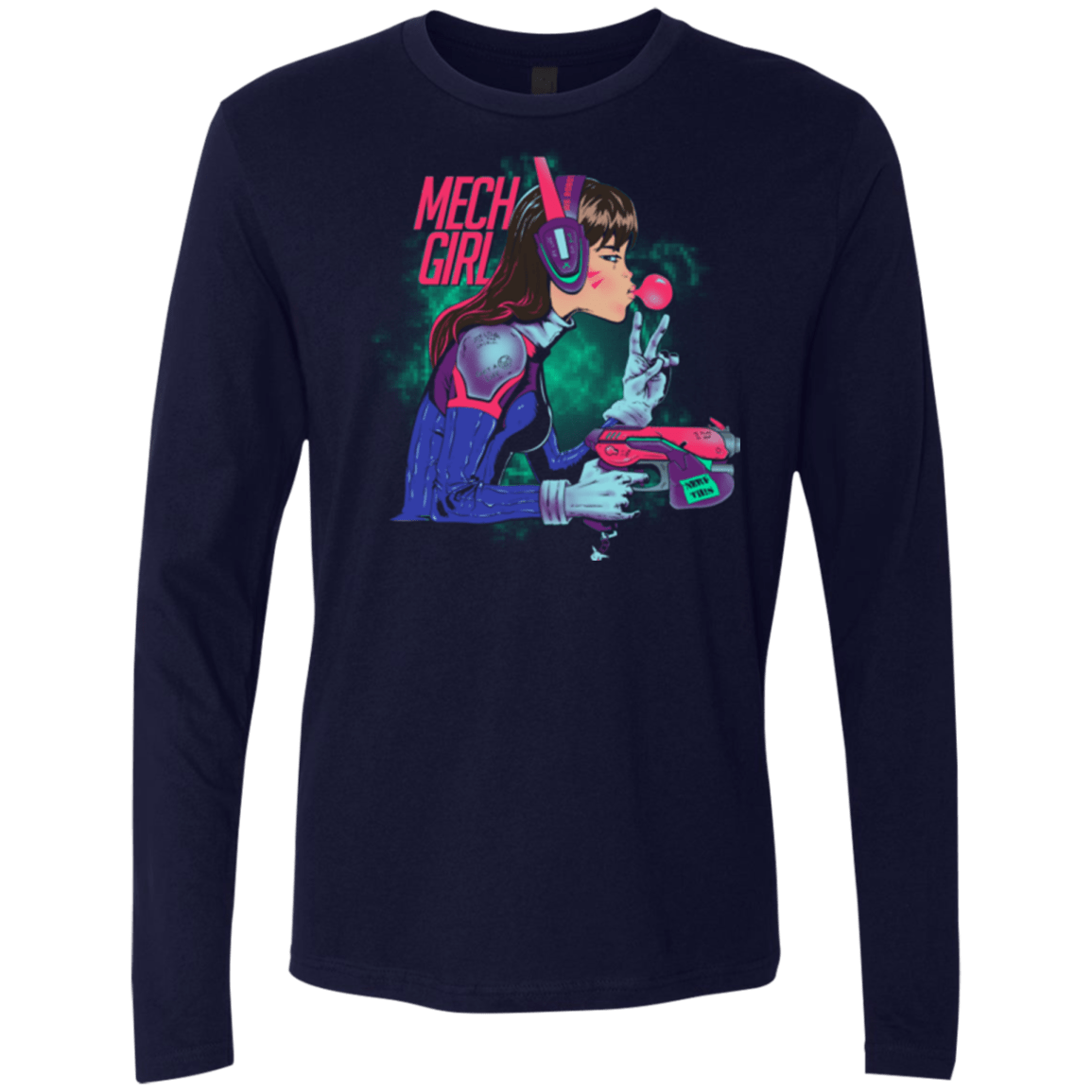 T-Shirts Midnight Navy / Small Mech Girl Men's Premium Long Sleeve