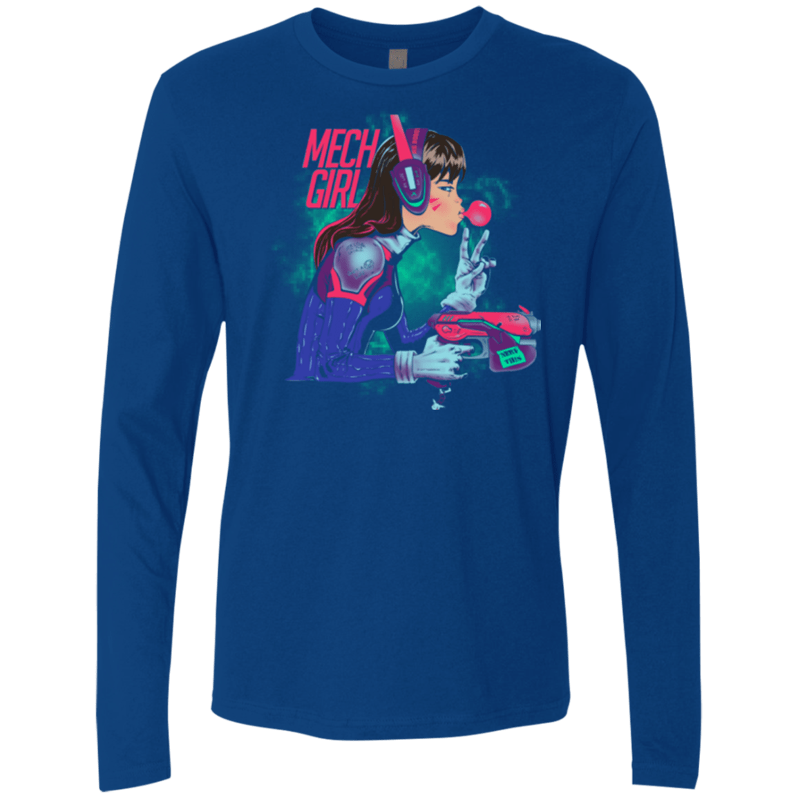 T-Shirts Royal / Small Mech Girl Men's Premium Long Sleeve