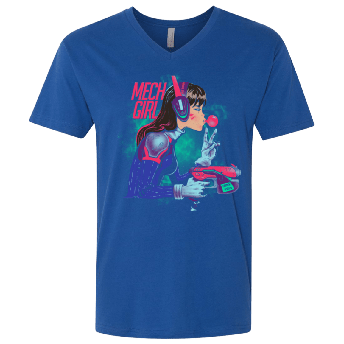 T-Shirts Royal / X-Small Mech Girl Men's Premium V-Neck