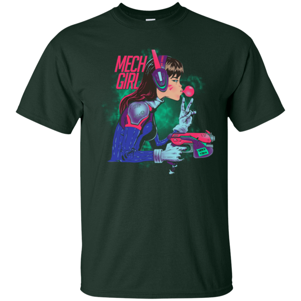 T-Shirts Forest Green / Small Mech Girl T-Shirt