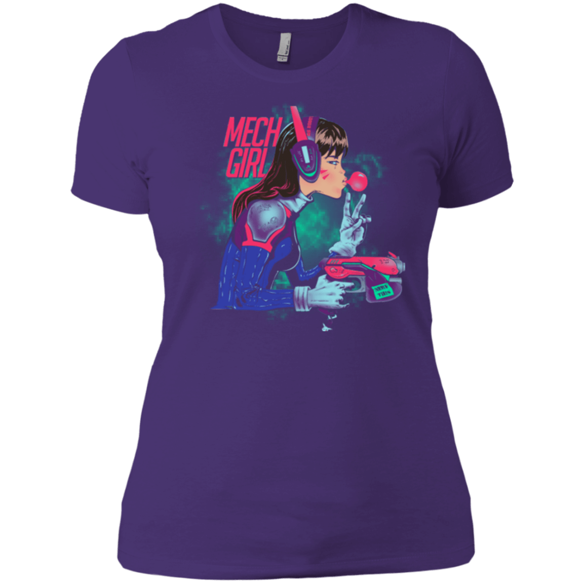 T-Shirts Purple / X-Small Mech Girl Women's Premium T-Shirt