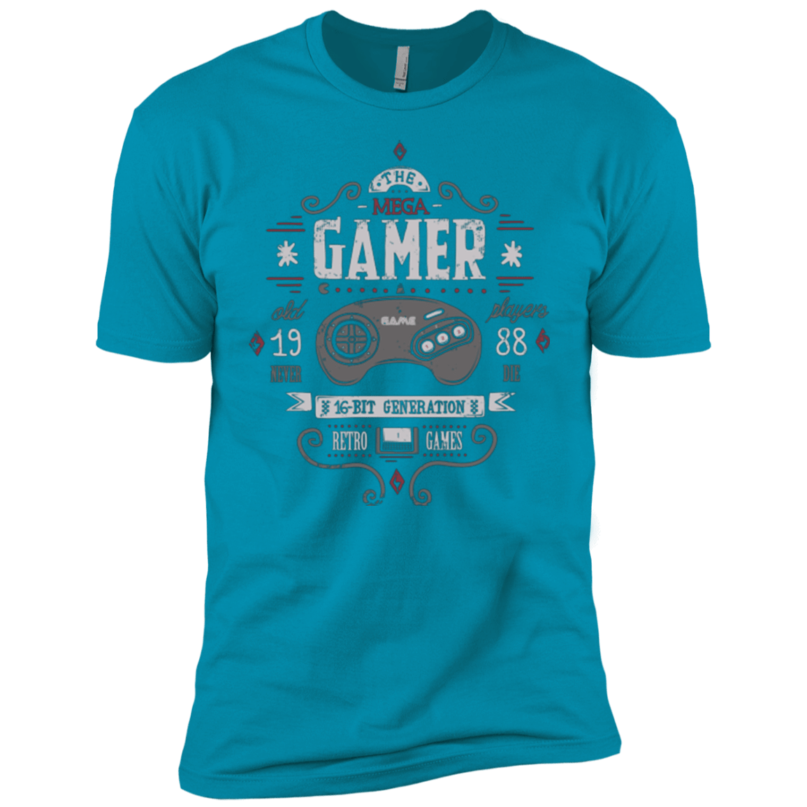 T-Shirts Turquoise / YXS Mega Gamer Boys Premium T-Shirt