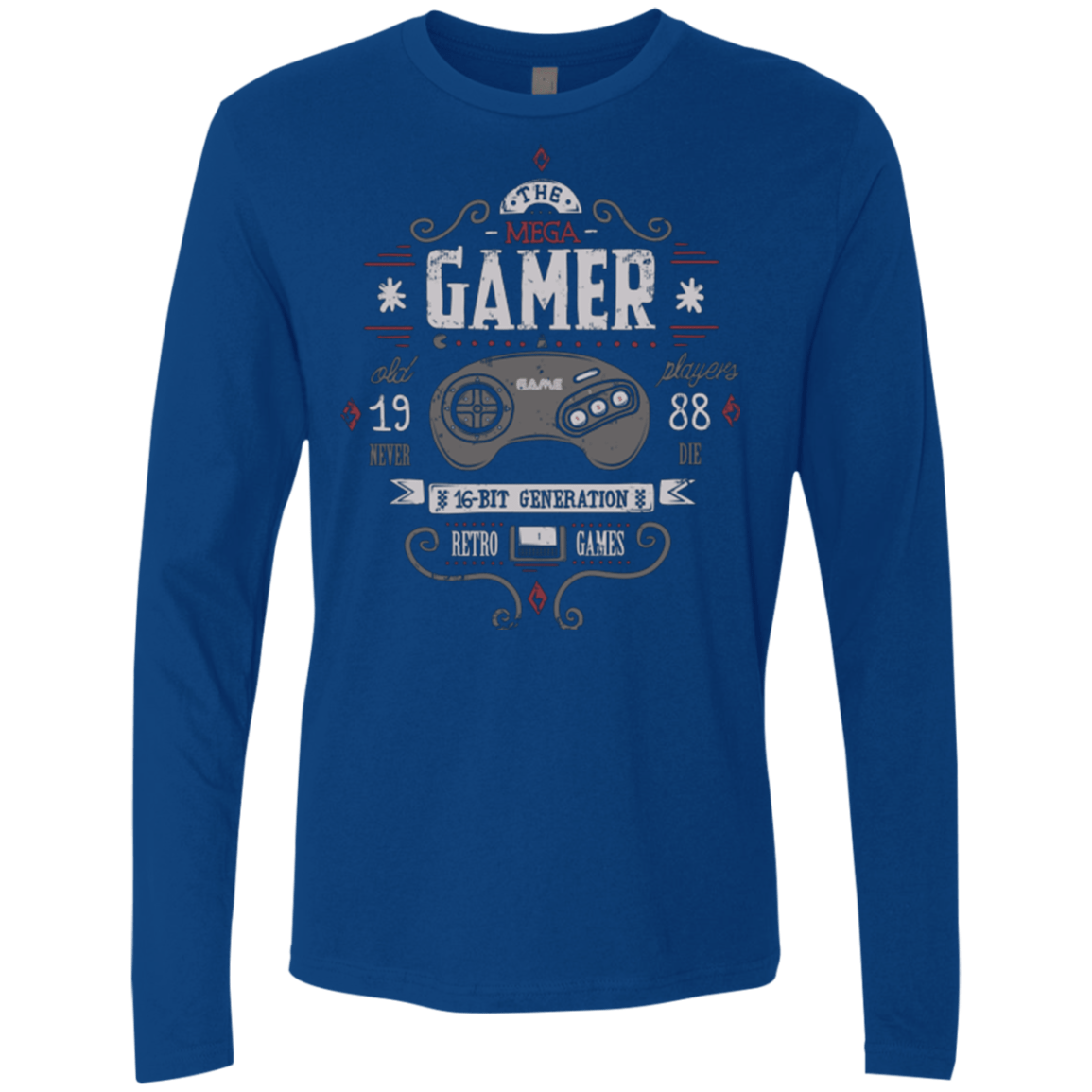T-Shirts Royal / Small Mega Gamer Men's Premium Long Sleeve