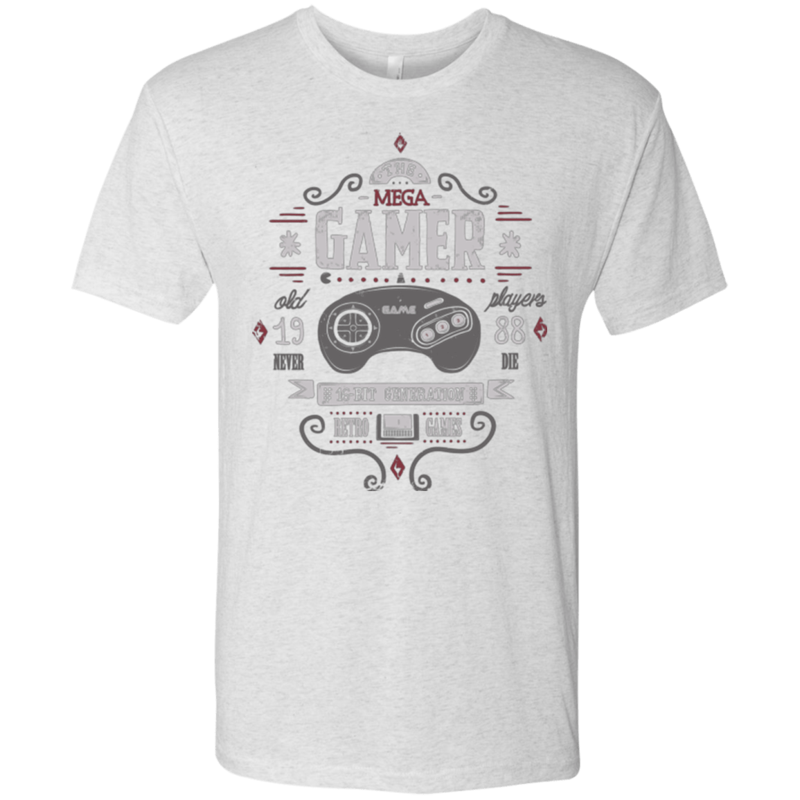 T-Shirts Heather White / Small Mega Gamer Men's Triblend T-Shirt
