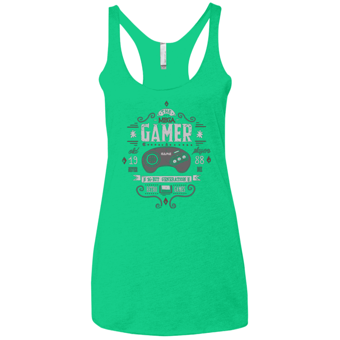 T-Shirts Envy / X-Small Mega Gamer Women's Triblend Racerback Tank