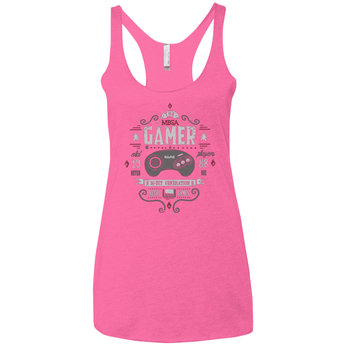 T-Shirts Vintage Pink / X-Small Mega Gamer Women's Triblend Racerback Tank