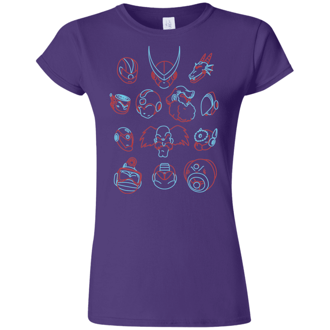 T-Shirts Purple / S MEGA HEADS 2 Junior Slimmer-Fit T-Shirt