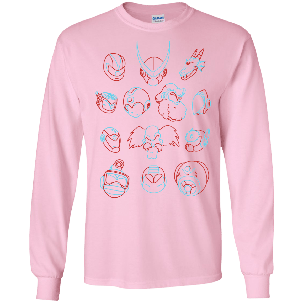 T-Shirts Light Pink / S MEGA HEADS 2 Men's Long Sleeve T-Shirt