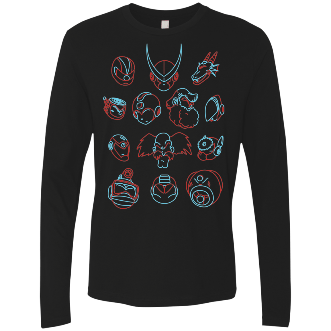 T-Shirts Black / S MEGA HEADS 2 Men's Premium Long Sleeve