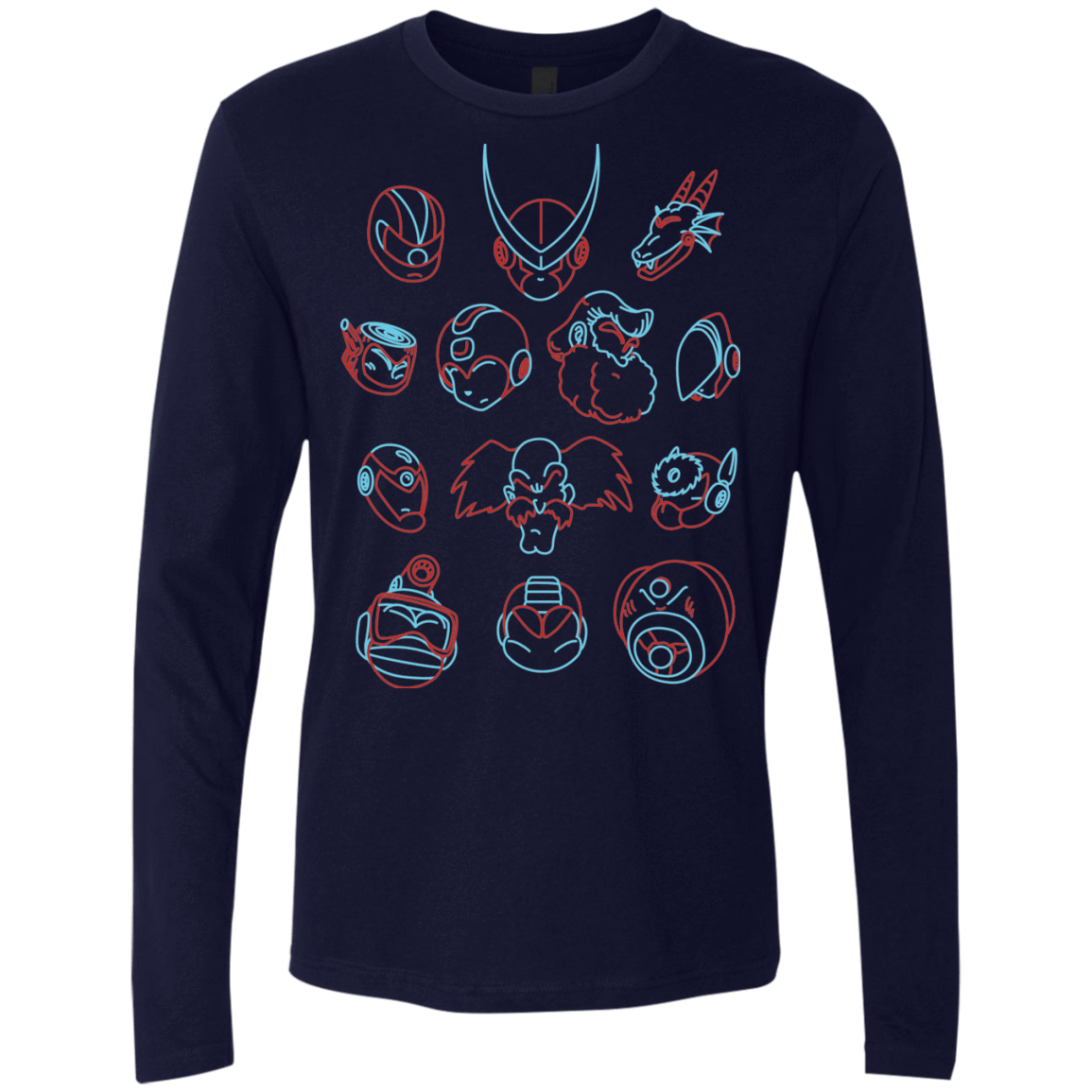T-Shirts Midnight Navy / S MEGA HEADS 2 Men's Premium Long Sleeve