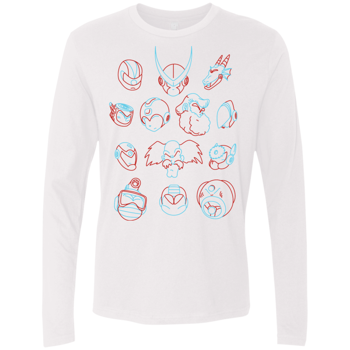 T-Shirts White / S MEGA HEADS 2 Men's Premium Long Sleeve