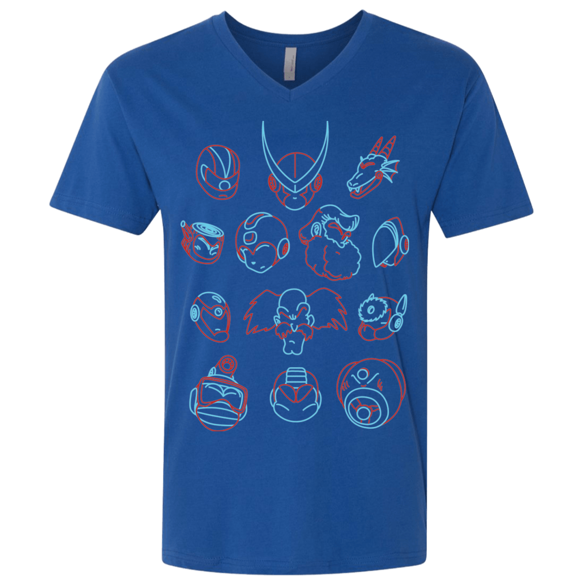T-Shirts Royal / X-Small MEGA HEADS 2 Men's Premium V-Neck