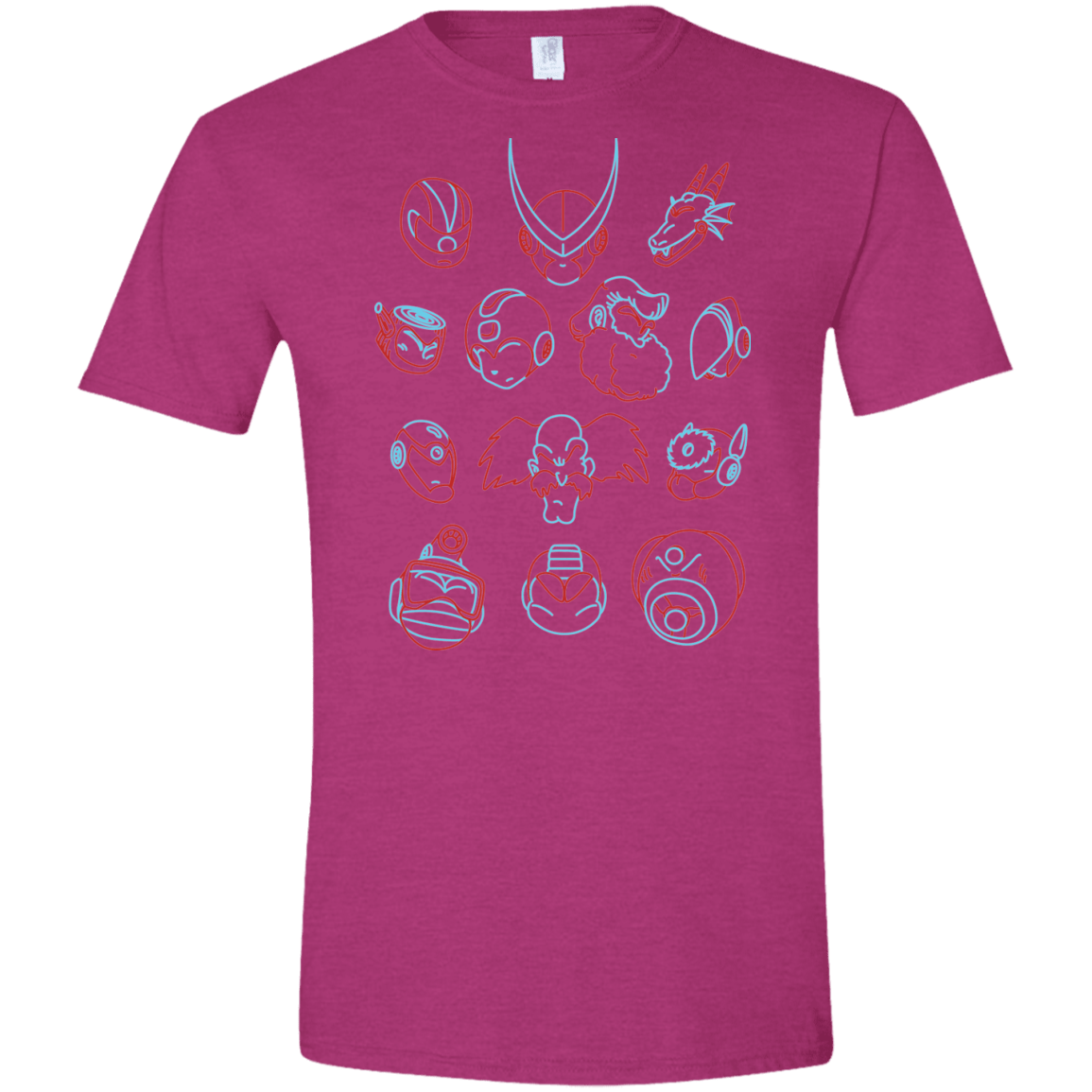 T-Shirts Antique Heliconia / S MEGA HEADS 2 Men's Semi-Fitted Softstyle