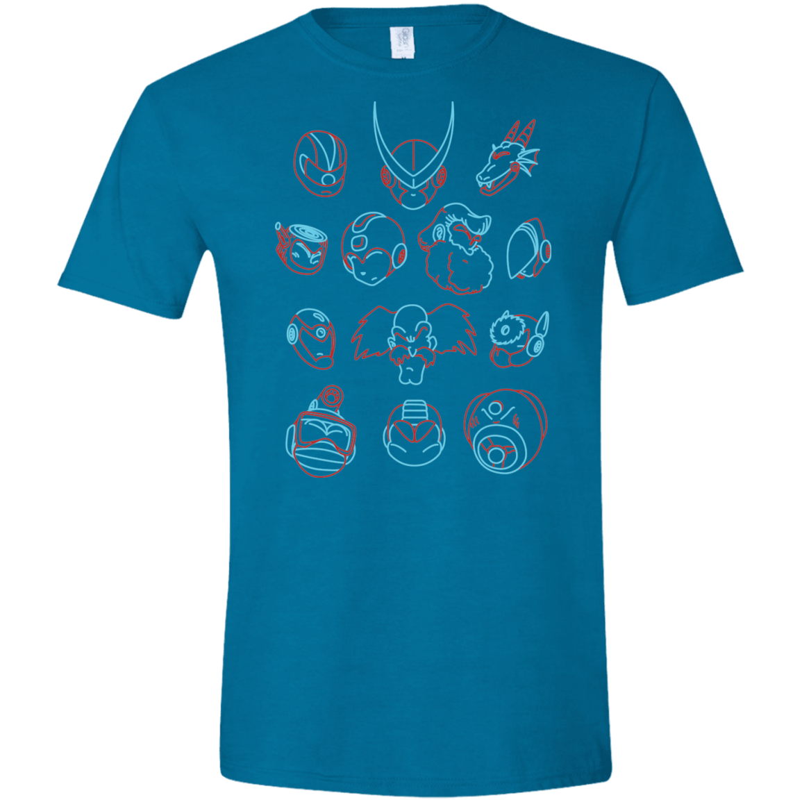 T-Shirts Antique Sapphire / S MEGA HEADS 2 Men's Semi-Fitted Softstyle