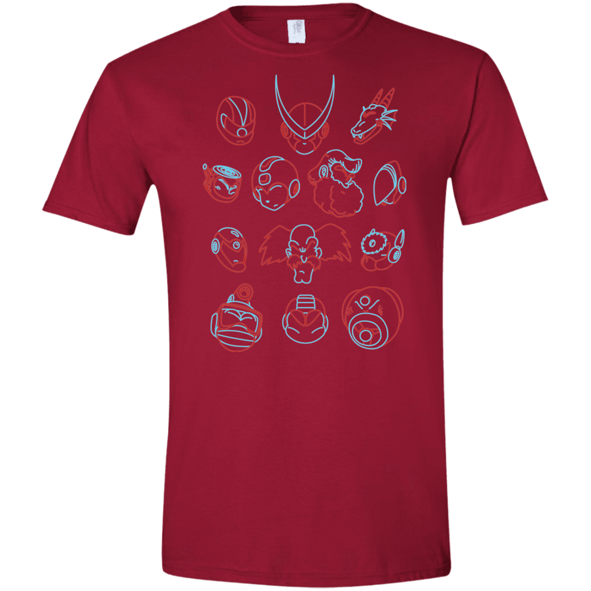 T-Shirts Cardinal Red / S MEGA HEADS 2 Men's Semi-Fitted Softstyle