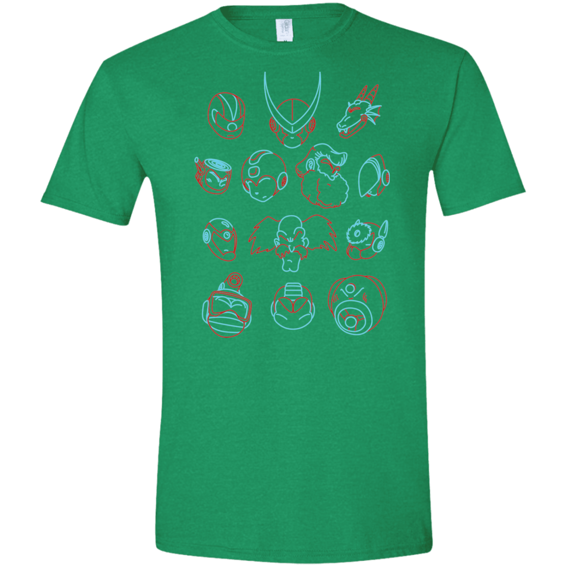 T-Shirts Heather Irish Green / S MEGA HEADS 2 Men's Semi-Fitted Softstyle