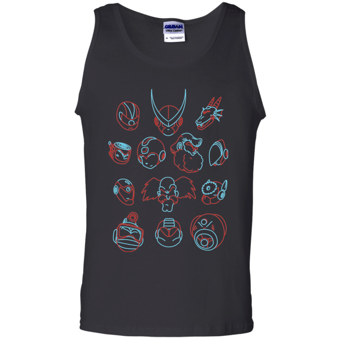 T-Shirts Black / S MEGA HEADS 2 Men's Tank Top