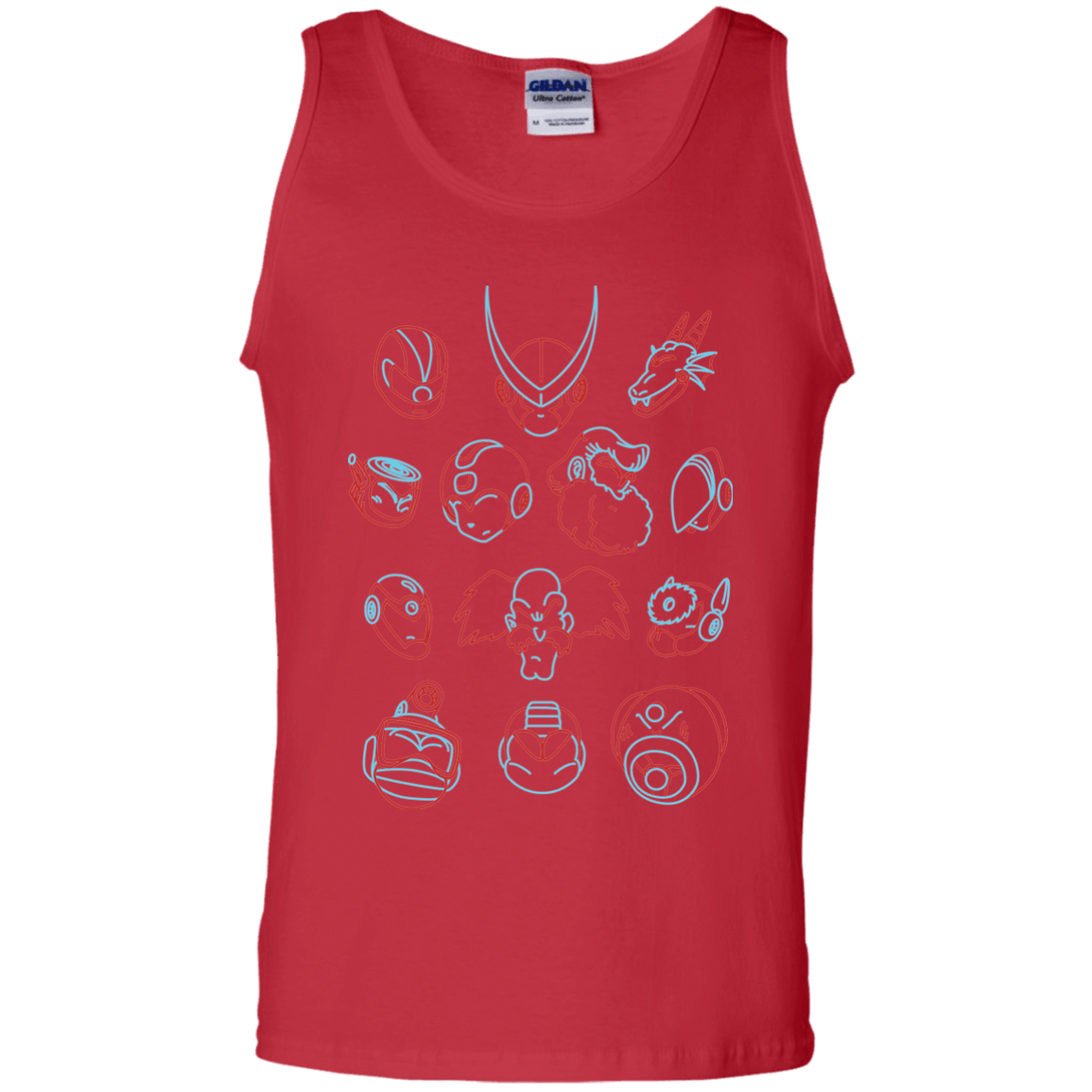 T-Shirts Red / S MEGA HEADS 2 Men's Tank Top