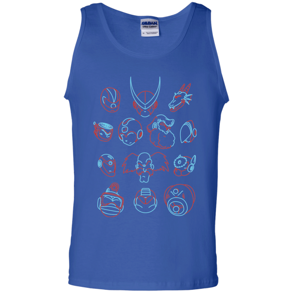 T-Shirts Royal / S MEGA HEADS 2 Men's Tank Top